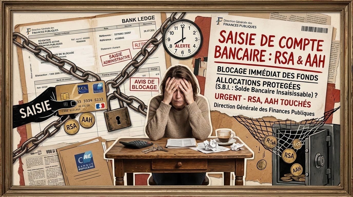 Illustration - Saisie sur compte bancaire (ATD) : Mon RSA ou mon AAH sont-ils saisissables ?