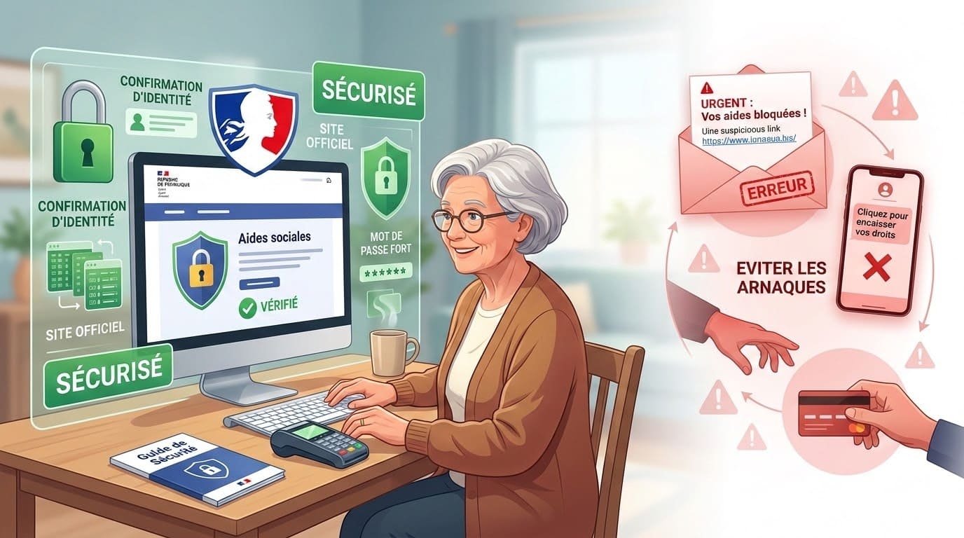 Illustration - Aides sociales en ligne : comment éviter les arnaques et sécuriser ses démarches